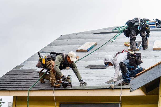 Professional Gutter Installation technician working in West College Corner, IN